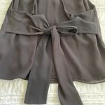 ZARA Black Flowy Tie Top Photo 5