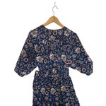 Gerard Darel Paris Floral Wrap Dress Midi Blue Red White Women Size 10 Photo 8