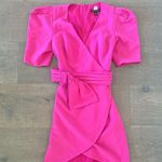 Black Halo  maricopa belted faux wrap puffy sleeve mini dress Photo 0