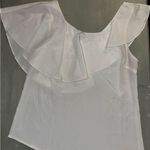 Sugar Lips Size small great condition  Asymmetrical White Frill Tank Top Shirt Photo 1