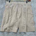 Ryan Roche Women’s 100% Wool Gabardine Tailored Boyshort High Rise in Camel 10 Photo 4
