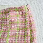 ZARA  Textured Tweed Shorts Skort High Waist 3590 728 620 Medium M Pink NEW Photo 4