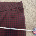 J.‎ Jill Pants Women’s Size Med Red Plaid Ponte Slim Leg Business Office Black Photo 9