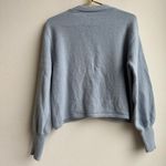 Reformation  100% Cashmere Varenne Blue Boxy Relaxed Cardigan Size Medium V Neck Photo 4