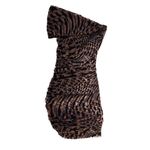 Mugler Off the Shoulder Flocked Star Wavy Dress in Nude 02 & Black Size 0 Photo 6