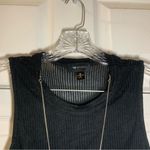 AB Studio  Black Semi-Sheer Knit Sleeveless Tank size Medium Photo 2