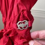 Apple Bottoms Vintage Y2K Red Satin Romper Removable Straps M Photo 10