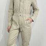 Universal Threads Universal Thread Womens Beige‎ Jumpsuit Size 12 Utility Romper Coverall Beige Photo 0