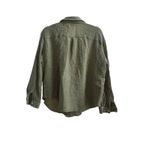 Princess Polly Sage Green Gauze Cotton Long Sleeve Button Down Oversize Shirt Photo 5
