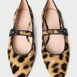 Loeffler Randall  Ginger Leopard Velvet Mary Jane Flats Photo 0
