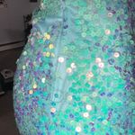 Sequin Prom Dress Blue Size 6 Photo 6