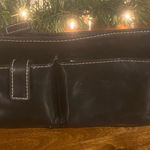 None Black Faux Leather Wristlet Photo 0