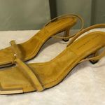 Good American Velvet Yellow & Gold Slide On Heels Photo 0