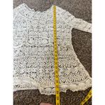 Cato All Over Crotchet Cream Colored Long Sleeve Top XL Cottagecore Boho Hippie Photo 7