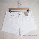 Madewell NEW Relaxed Denim Shorts in Tile White, 31 Photo 4