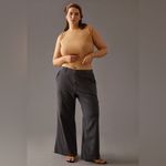 Anthropologie Pilcro Slouchy Chino Wide Leg Pants in Sundrenched Black 25 Photo 4