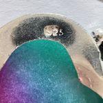 925 Sterling Silver Rainbow Solar Quartz Peridot gemstone Necklace Heart Jewelry Blue Photo 6