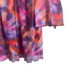 Topshop Lettuce Edge Mesh Mini Tea Dress in Pink Rose. Size 2XL. Photo 5