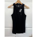 Catherine Malandrino  Black Velvet Keyhole Luxe Top Size S Sleeveless Photo 2