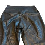 Lily & Lottie Black Vegan Faux Leather Leggings Pull Photo 7