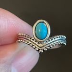 Turquoise stone princess crown ring size 5 Photo 4