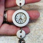 Victoria Wieck Women's White Onyx Watch, Mother of Pearl, Charm Bracelet, Silver Photo 0