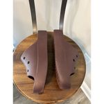 Crocs Womens Platform Size 9 Sandals Burgundy Slide Open Toe Beach Comfort Photo 2