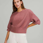 Lululemon  Textured Crewneck Pullover Spiced Chai Cropped Size 2 NWT Photo 0