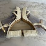 Raye  ladies white rope platform heels with straps size 7.5 Photo 6