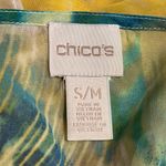 Chico's Chico’s‎ Paula Floral Poncho #570139445 Size Small/Medium Green Yellow Tropical Photo 10