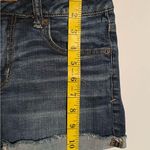 American Eagle Womens Hi Rise Shortie Dark Super Stretch Distressed Denim Short Photo 4