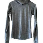 Nike Running Shirt Hooded Long Sleeve Zip Pocket Gray Stretch Top SZXS #1965 Photo 0