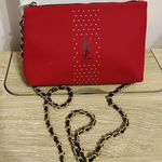 Saint Laurent Yves  YSL Red Makeup cosmetic Bag Pouch case clutch Crossbody Photo 1