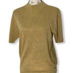 Sag Harbor  SZ M gold short sleeve sweater Photo 0
