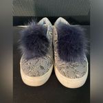 Sam Edelman  Laya Blue Platform Pom Pom Floral Sneakers Size 8 Photo 1