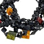 Amazing multilayered black beaded statement necklace Photo 1