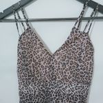 The Impeccable Pig  S Pink Leopard Strappy Romper Photo 1