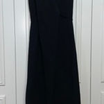 OAK + FORT Women's Black Wool Midi Wrap‎ Dress Size 40 Formal Photo 0