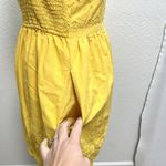 Abercrombie & Fitch  Retro Eyelet Halter Sleeveless Mini Dress Yellow size Large Photo 6