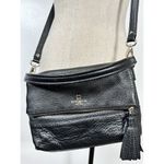 Kate Spade Black Carmen Southport Avenue Leather Fold-Over Crossbody Bag Photo 1