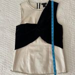 J.Crew Collection Natural Denim Top with Velvet Overlay 000 Photo 9