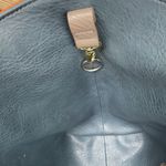 Big Buddha  Two Tone Butterscotch & Gray Large Faux Leather Tote Bag 20” Photo 5