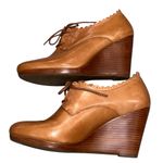 Jack Rogers  Brown Leather Scalloped Olivia Booties Ankle Boots Shoes size 9 Photo 4