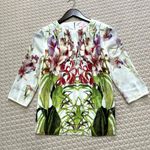 Ted Baker NWOT  Zumbel Mirrored Tropics Pleated Blouse Size 0 Photo 0