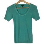 Akris Seafoam Green Scoop Neck Cashmere Silk Short Sleeve Top 6 Photo 0