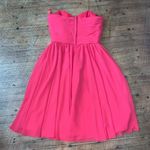 Mori Lee  homecoming red layered strapless 6 prom dress Photo 3