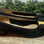 Salvatore Ferragamo Black Suede Flats Classic Design Ladies Size 8.5 A Photo 3