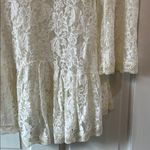 Free People  Sheer Floral Lace Ruffled Blouse with Bell Sleeve - Size Small Photo 11