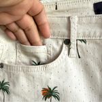NYDJ NWT Womens Shorts Denim Cream Polka Dot Tropical Printed Size 0 Photo 5