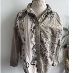 Boohoo Blue BANDANNA SPLICED DENIM OVERSHIRT Jacket Women's Size 4 Photo 0